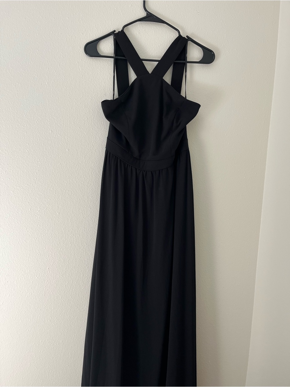 Lulu's Black Cross-Back Maxi Dress